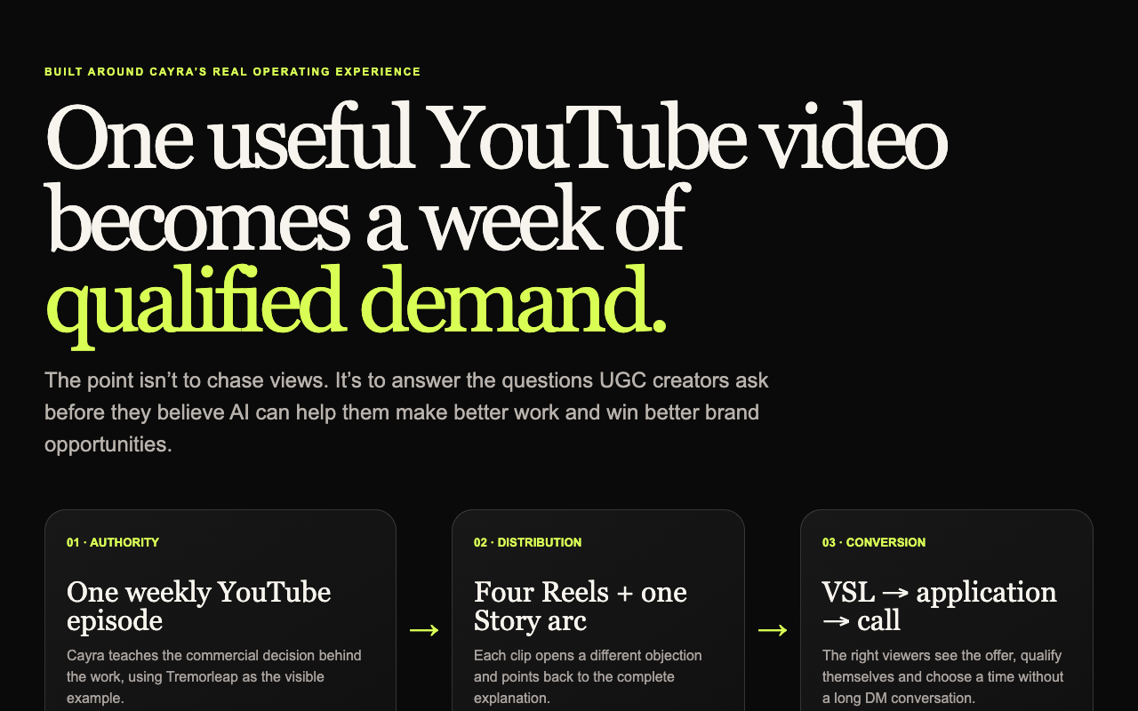 YouTube and Reels content engine preview