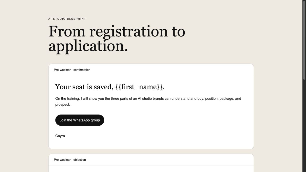 Webinar emails preview
