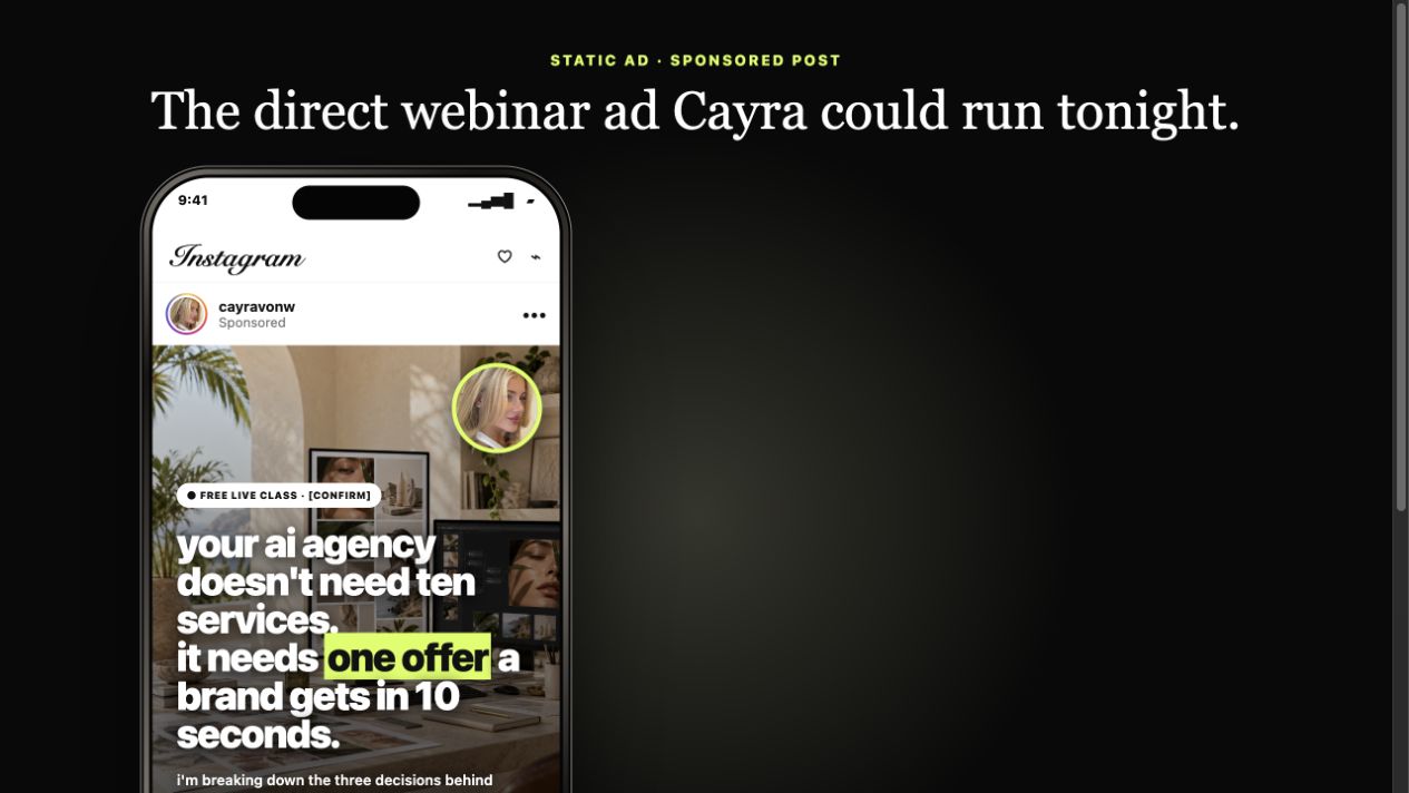 Static ad preview