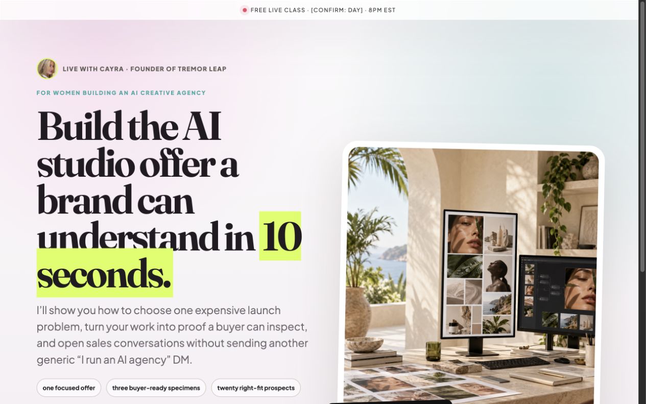 Landing-page variant B preview